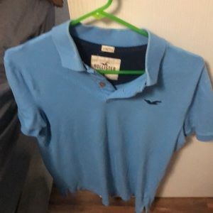 Hollister Light Blue Polo Shirt